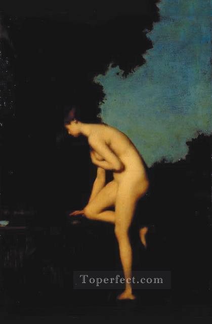 La Fontaine desnudo Jean Jacques Henner Pintura al óleo